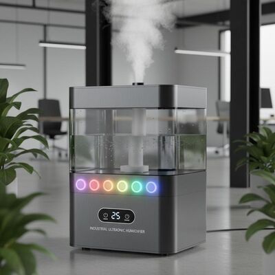 Bom preço 15-30m2 Umidificador Ultrassônico Industrial Oferecendo 7 luzes coloridas adequadas para produção industrial e áreas de escritório on-line