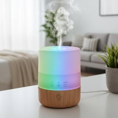 Bom preço Humidificador de ar ultrassônico Inglês com cronometragem 1H 3H 6H CONT e 7 luzes coloridas adequadas para quarto sala de estar on-line